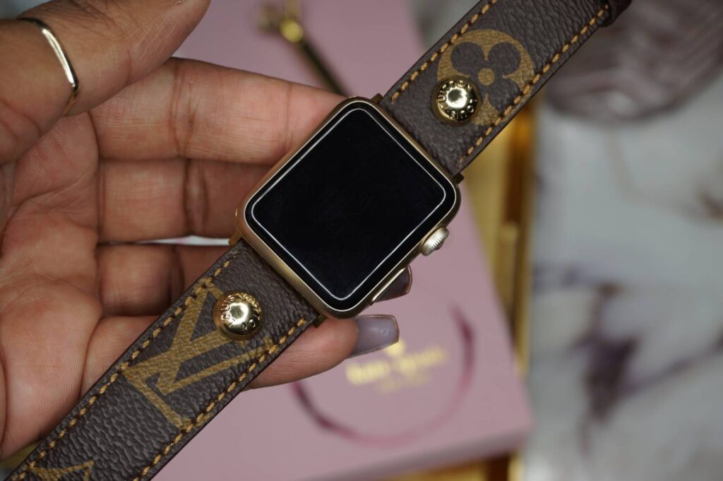 Upcycled Louis Vuitton Apple Watch Band 